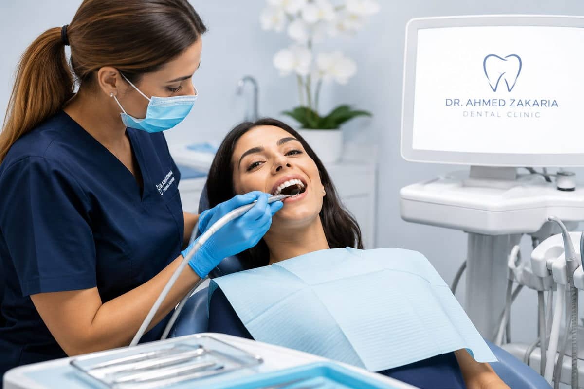 Professional teeth cleaning session at Belvedere Clinic